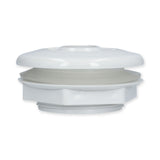 Wall Fitting Assembly, Jet, HydroAir Standard, 3-3/8" Face, White w/ Eyeball, Retaining Ring, Wall Fitting & Gasket : 10-3100