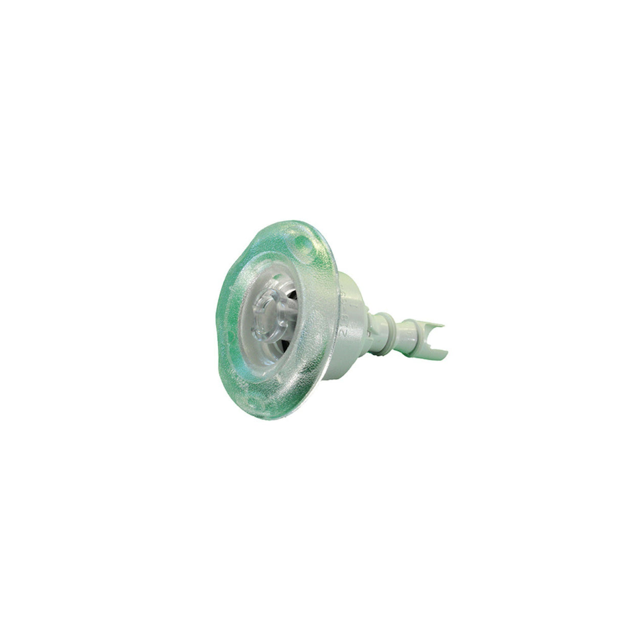 Jet Internal, Waterway Mini Storm, Fiber Optic, Directional, 3" Face, 5-Scallop, Clear Escutcheon & Nozzle : 212-7920F