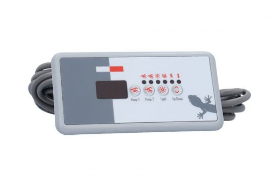 Spaside Control, Gecko TSC-18-GE1/GE2 Small Rectangle, 4-Button, LED, 1 or 2 Pump, 10' Cable : BDLTSC18PPD