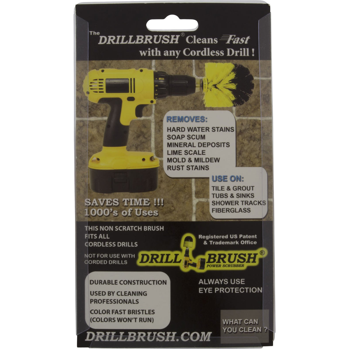 Drill Brush, Useful Products, Power Scrubber, Stiff, Red/Blk : OriginalRedBlkStiff