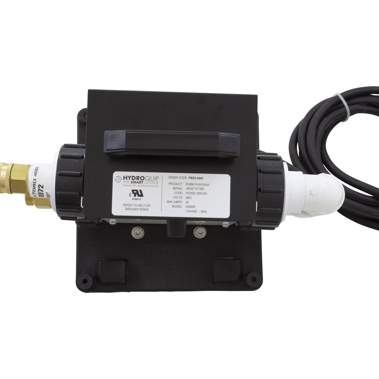 Portable Baptismal System, HQ PBES6040, 1/6hp, 4.0kW, 230v : PBES-6040