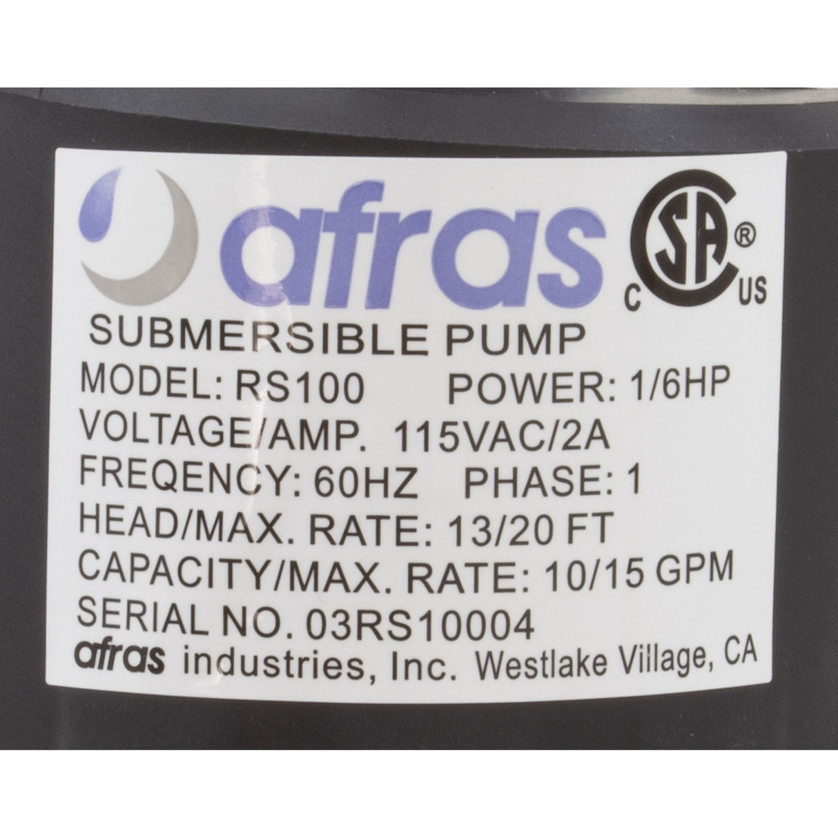 Portable Baptismal System, HQ PBES6040, 1/6hp, 4.0kW, 230v : PBES-6040