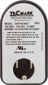 On/Off Switch, Tecmark, 15A, 115v, Wall Mount : SAFPAC5031