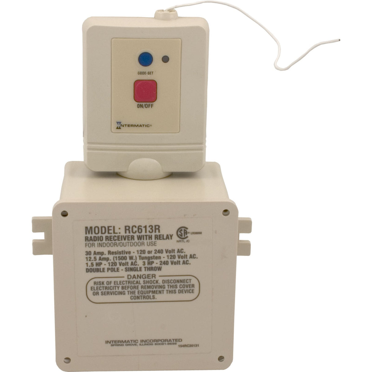 Receiver, Intermatic RC613, 115v/230v, Single Channel : RC613R