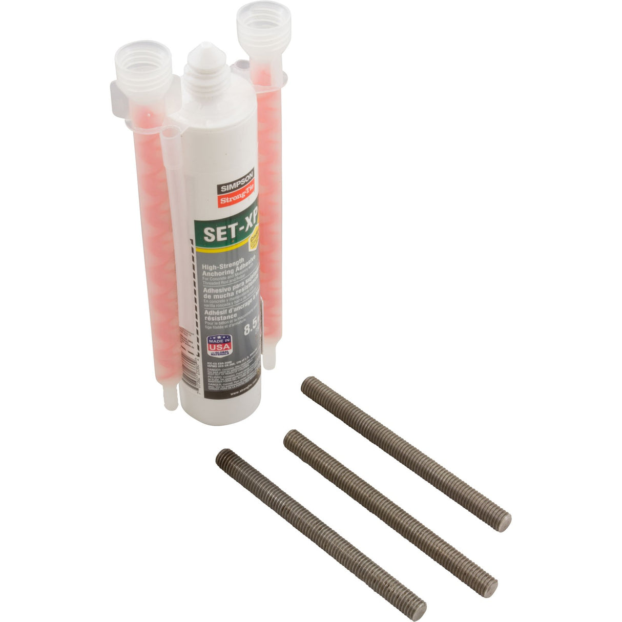 Epoxy Kit, SR Smith, w/ Three 1/2" Bolts : 75-209-5876-SS