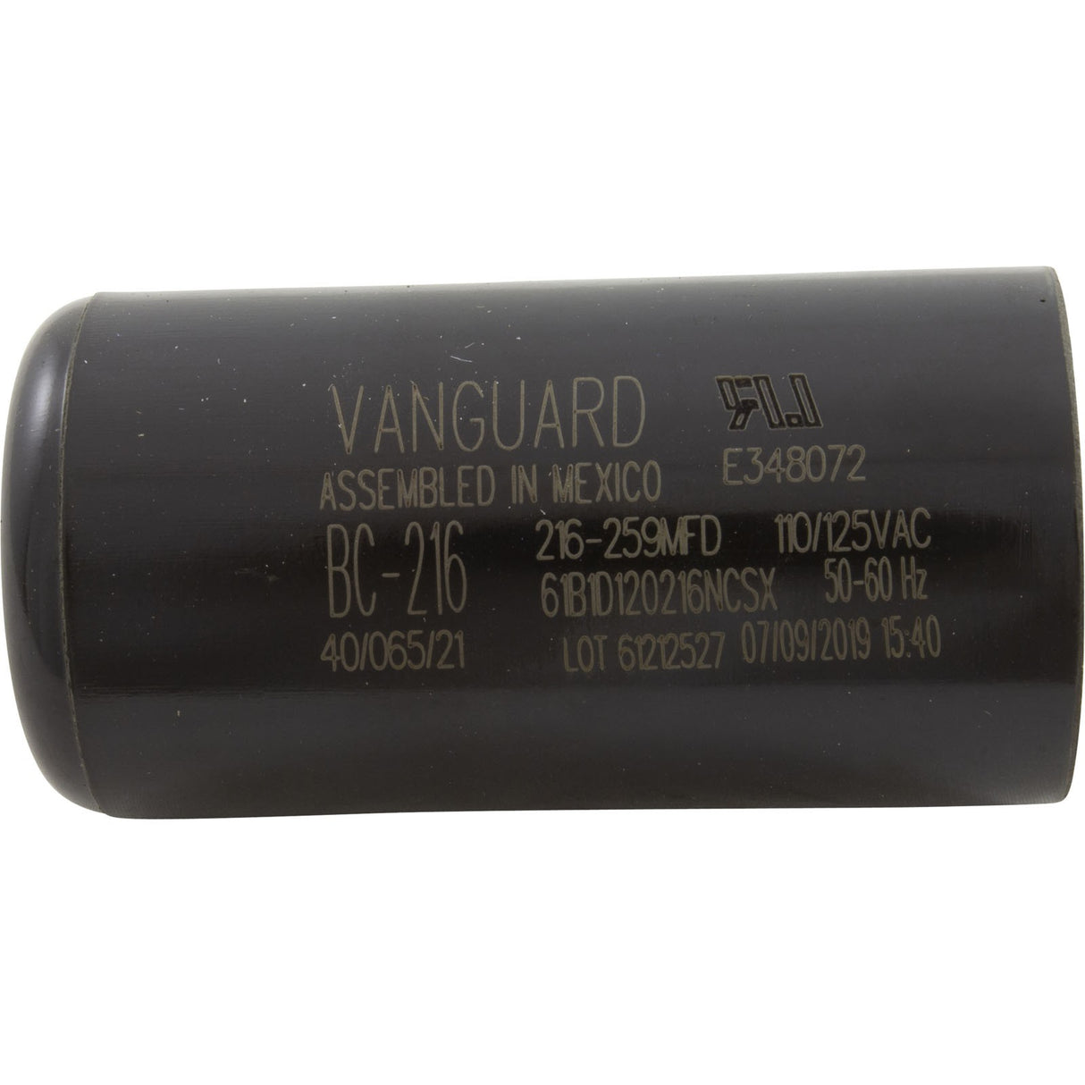 Start Capacitor, 216-259 MFD, 115v, 1-7/16" x 2-3/4" : BC-216