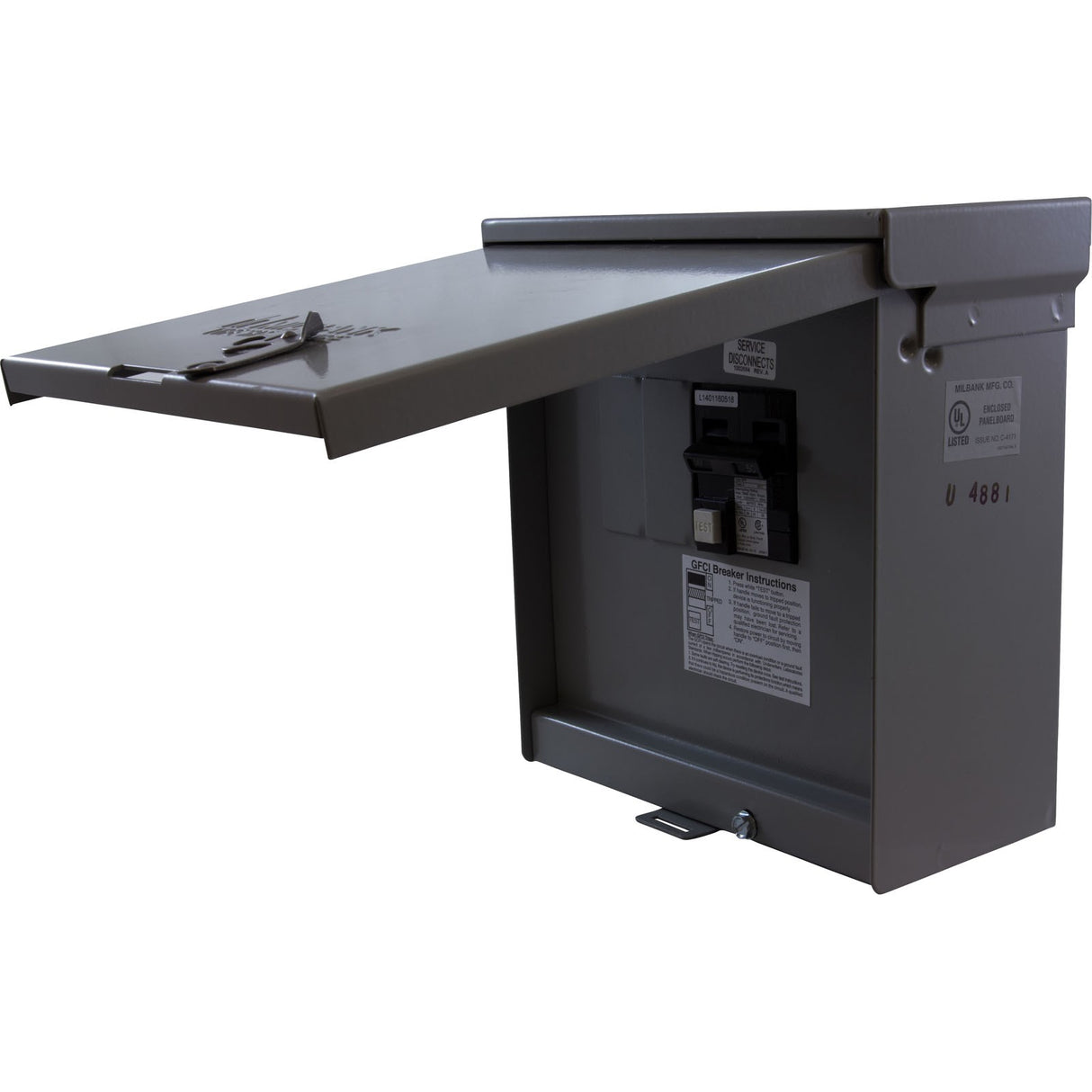 Load Center, GFCI Disconnect, 115v/230v, DP, 60A : U4881-O-60GB