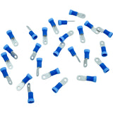 Ring Terminal, 6 AWG, Number 10 Stud, Blue, Quantity 25 :