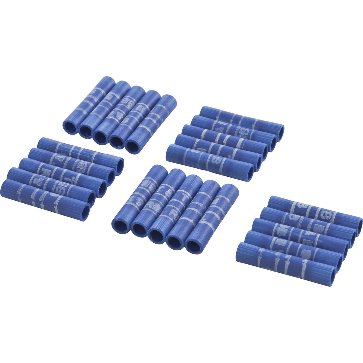 Butt Splice, 14-16 AWG, Blue, Quantity 25 :