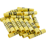 Butt Splice, 12-10 AWG, Yellow, Quantity 25 :