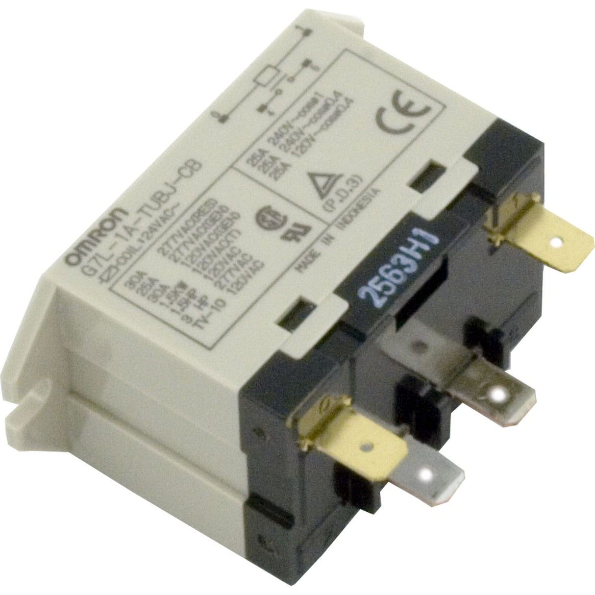 Relay, Omron, SPST, 30A, 24vac : G7L-1A-TUB-J-CB-AC24