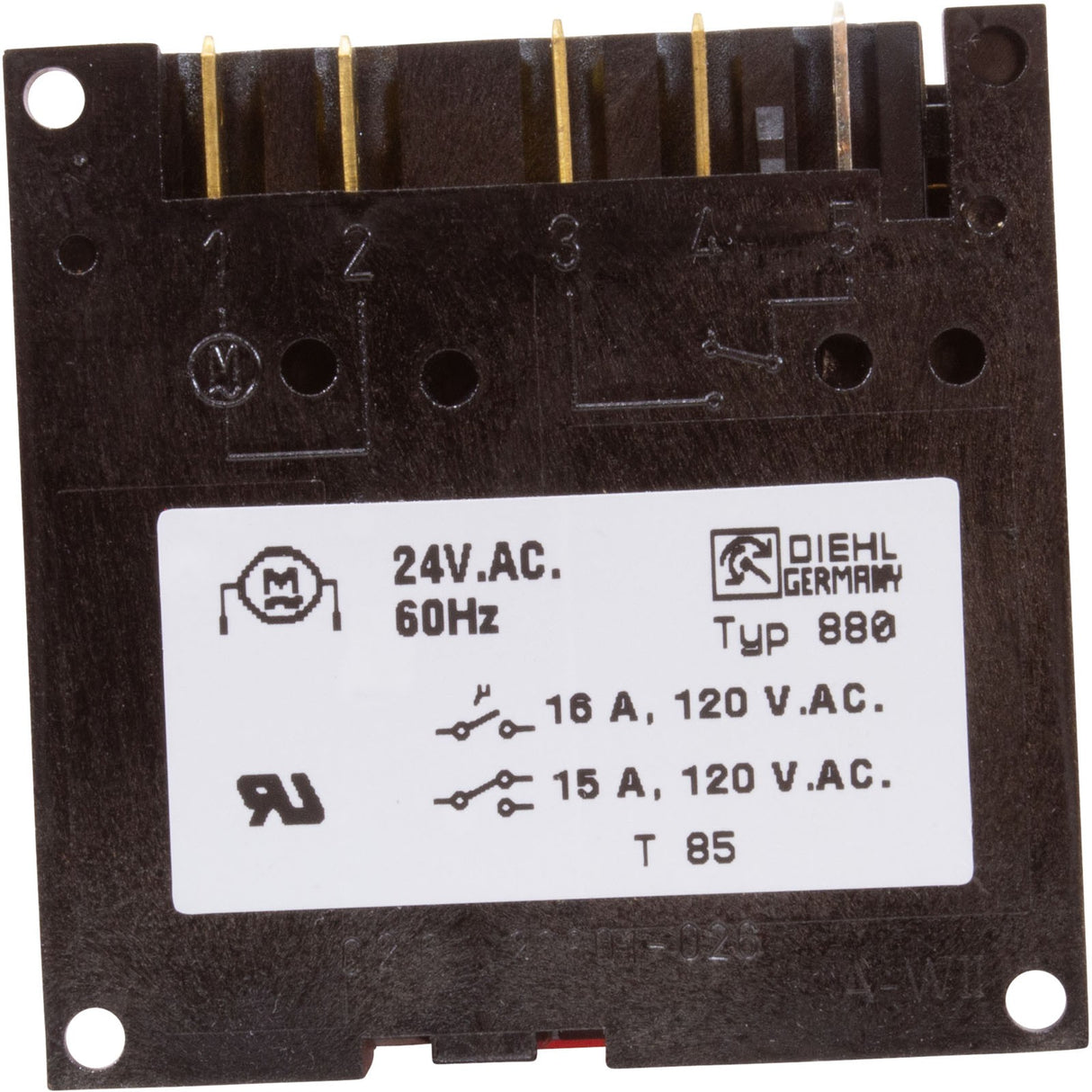 Timer, Diehl, SPST, Panel Mount, 24vac, 24hr : TA4067