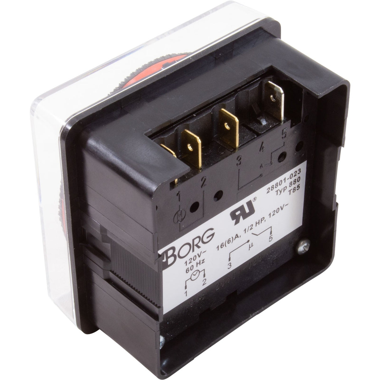 Timer, Diehl, SPST, Panel Mount, 115v, 20A, w/housing, 24hr : TA4160