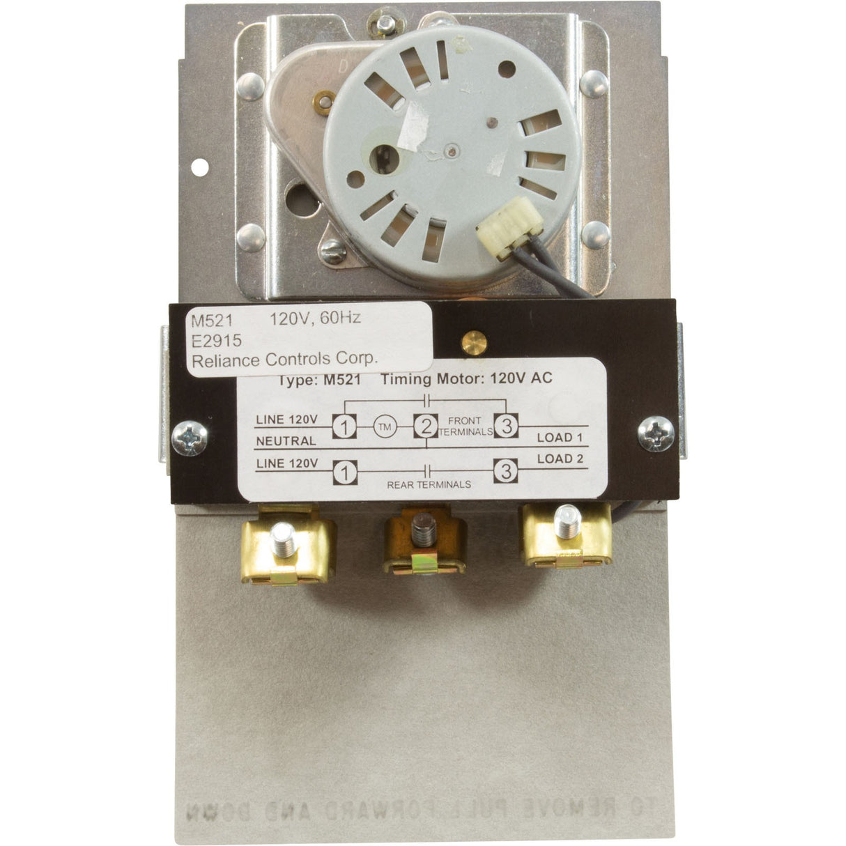 Timer, Reliance, DPST, 115v, 40A, 24hr : 103M