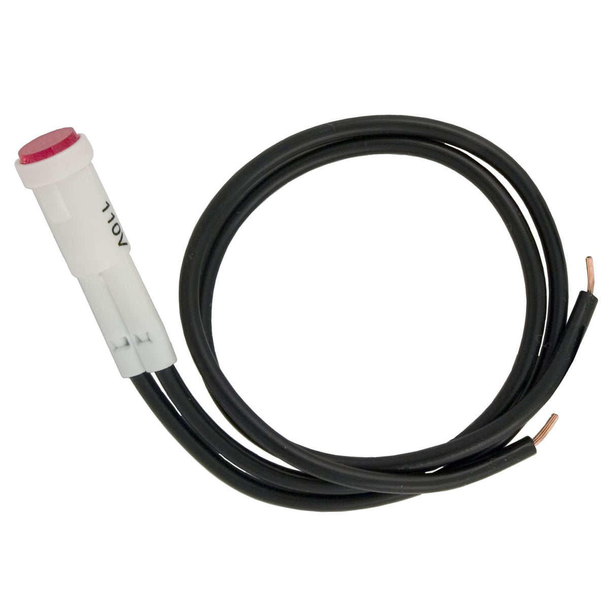 Indicator Light, 115v, 1/4 Hole Size, Push Thru, Red : NL2950CWL2R