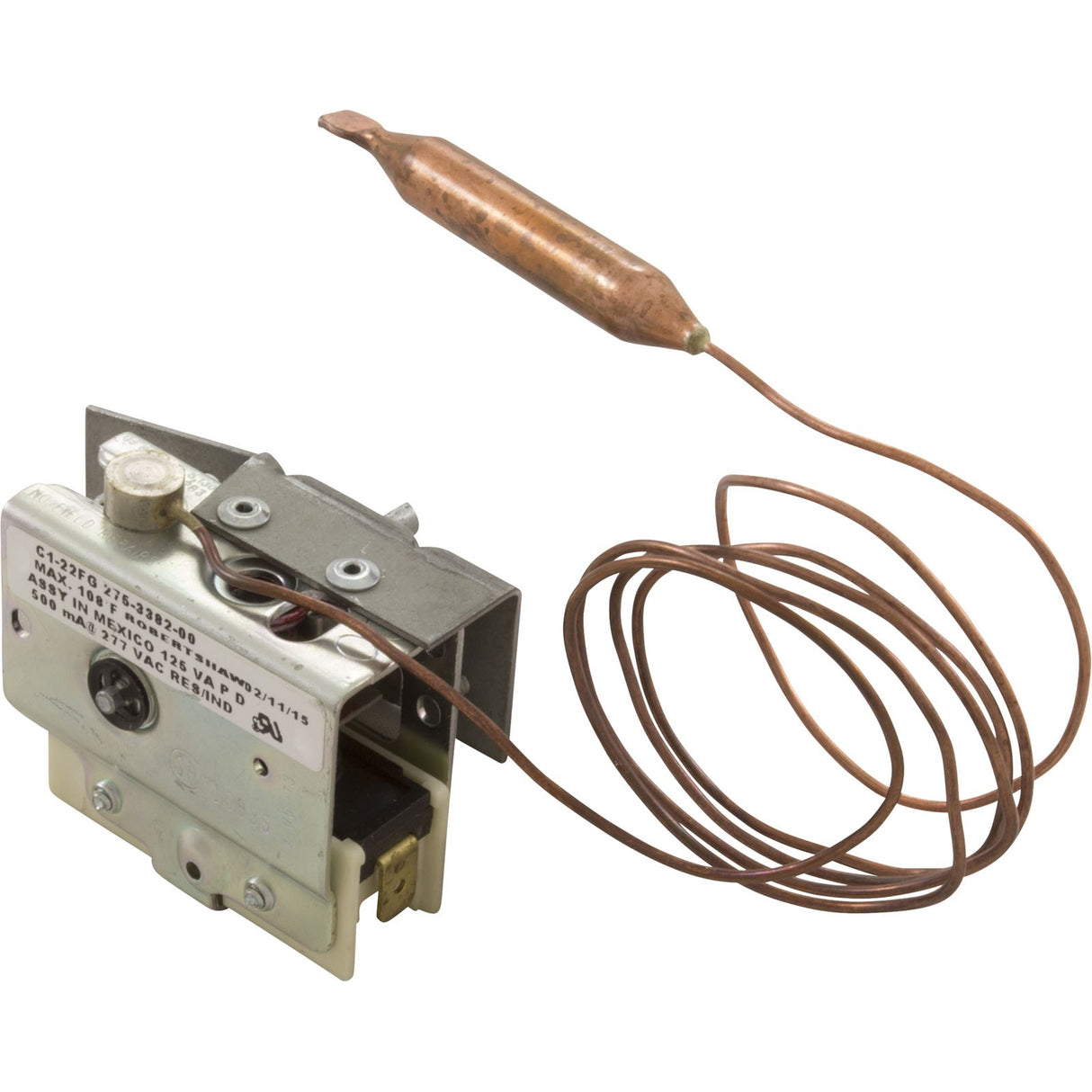 Thermostat, Robertshaw, 3/8" dia, 36" Capillary, SPST : 275-3382-00