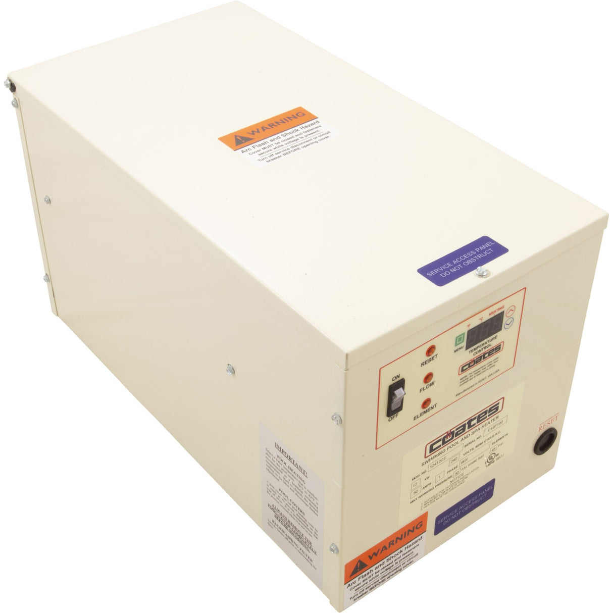 Electric Heater, Coates, 12kW, 240V, Single Phase : 12412CE