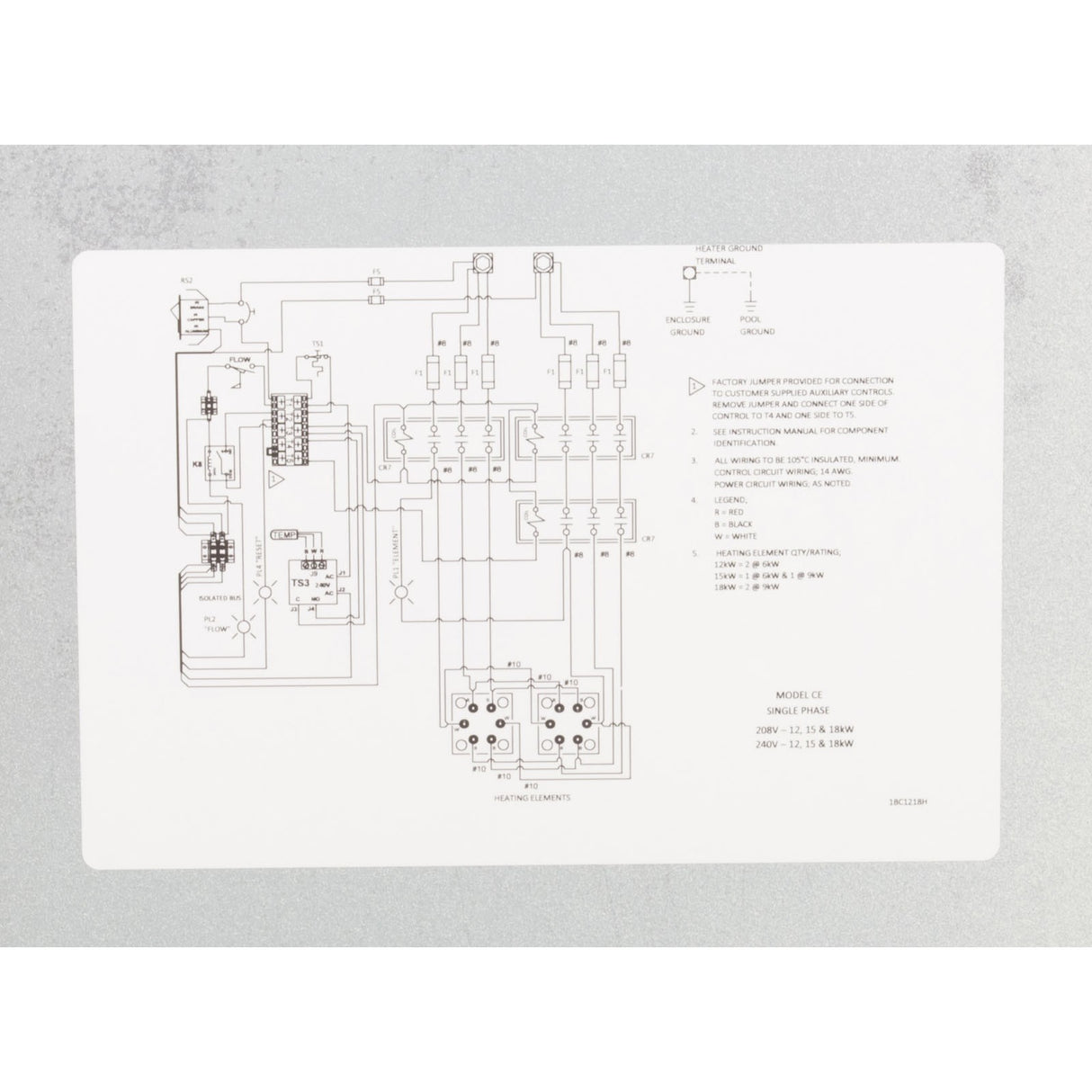 Electric Heater, Coates, 12kW, 240V, Single Phase : 12412CE
