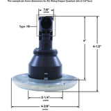 Jet Intl, RD Quantum, 4-3/8"fd, Dir, Smth, SS/Gry, Thd, S08 : RD243-4310-S08