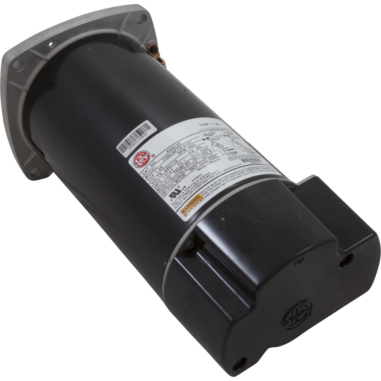 Motor, Nidec/US Motor, 1.0hp, 115/230v, 48Yfr, SQFL : ASQ165 - Nidec Motor Corp/US Motors -  - All Pool Parts