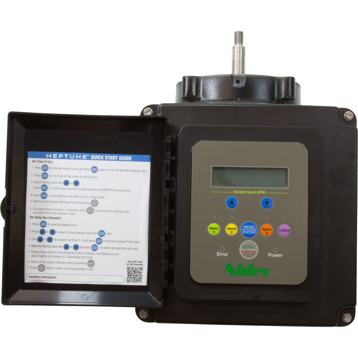 Motor, US Motor Neptune, 1.65thp, C - Face, Var - Spd, 115/230v, 48Y : NPTT165 - Nidec Motor Corp/US Motors -  - All Pool Parts