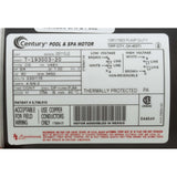 Motor, Century, 0.75thp, 115v/230v, 1 - Spd, 48fr : 0819300300 - AO Smith/Century/Regal Beloit -  - All Pool Parts
