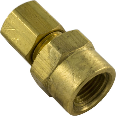 Compression Fitting, 1/8" x 3/16" Tube, Brass : 522000 - Len Gordon -  - All Pool Parts