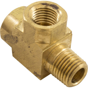 Tee, Anderson Metals, 1/4"mpt x 1/4"fpt x 1/4"fpt, Brass : 06127 - 04 - Anderson Metals Corporation -  - All Pool Parts