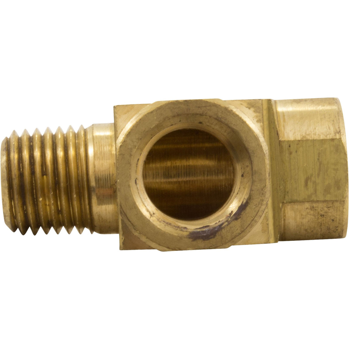 Tee, Anderson Metals, 1/4"mpt x 1/4"fpt x 1/4"fpt, Brass : 06127 - 04 - Anderson Metals Corporation -  - All Pool Parts