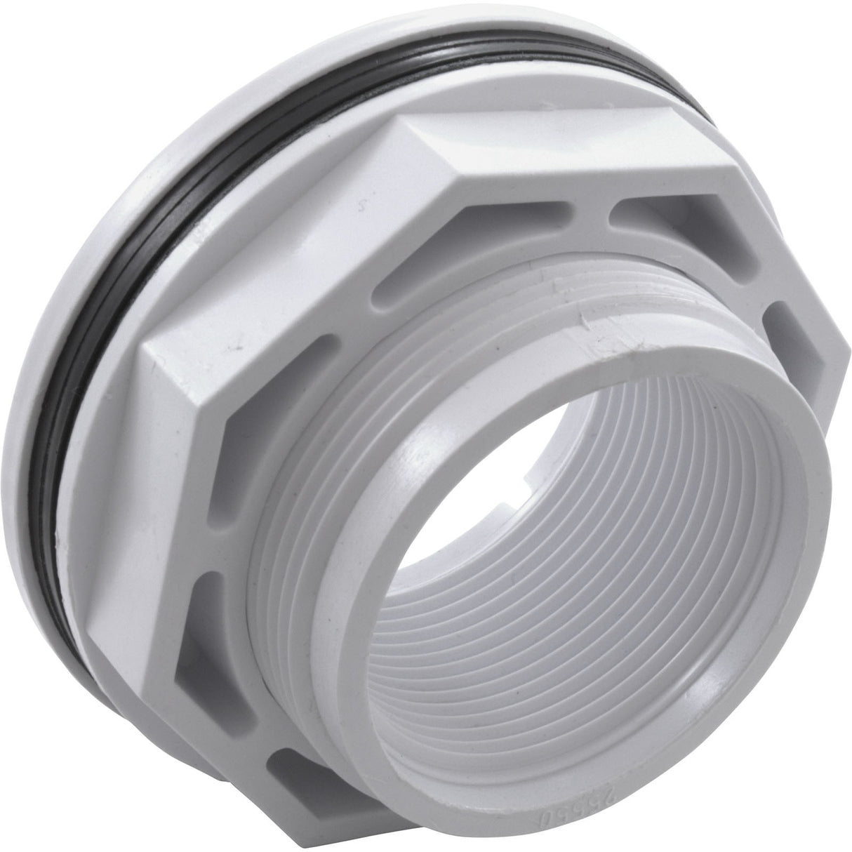 Wall Fitting, CMP, 2 - 3/8"hs, 1 - 1/2"fpt, 3 - 1/2"fd, w/Nut, Wht : 25550 - 000 - 000 - Custom Molded Products - 849640010495 - All Pool Parts