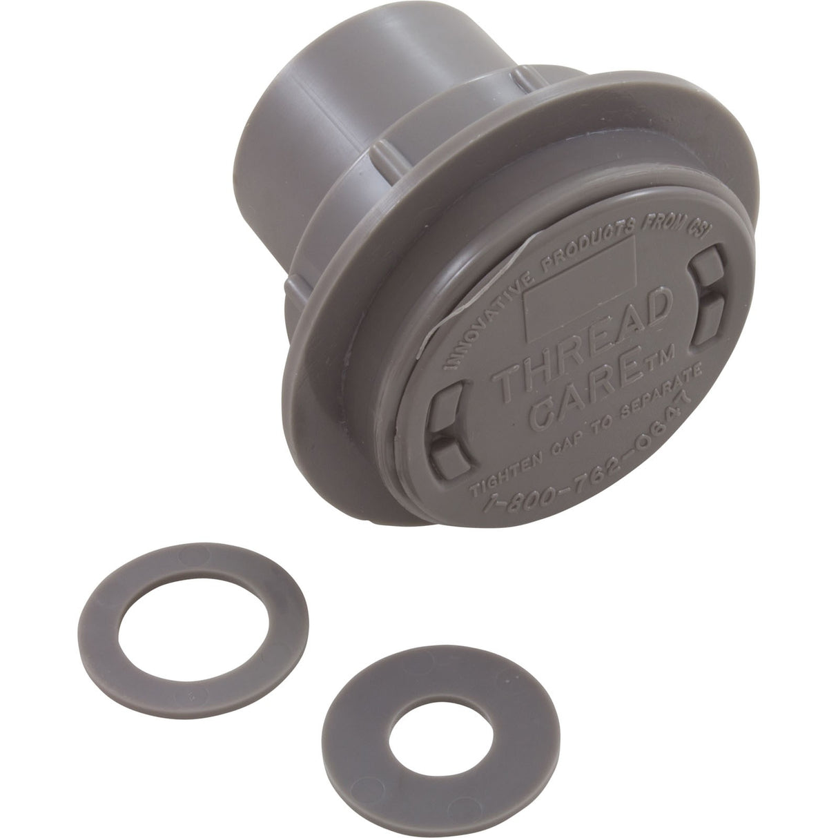 Return Fitting/Inlet, Zodiac ThreadCare, 1.5" and 1", Lt Gry : 3 - 3 - 115 - Zodiac - 738919034877 - All Pool Parts