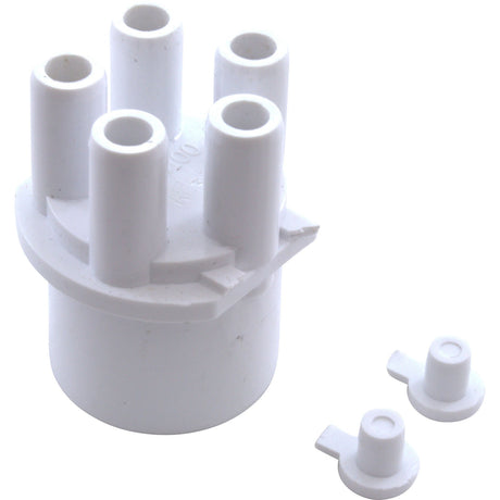 Manifold, 3/8" Smooth Barb, 5 Port, Transition, 1" Spigot : 672 - 4100 - Waterway Plastics - 806105119650 - All Pool Parts