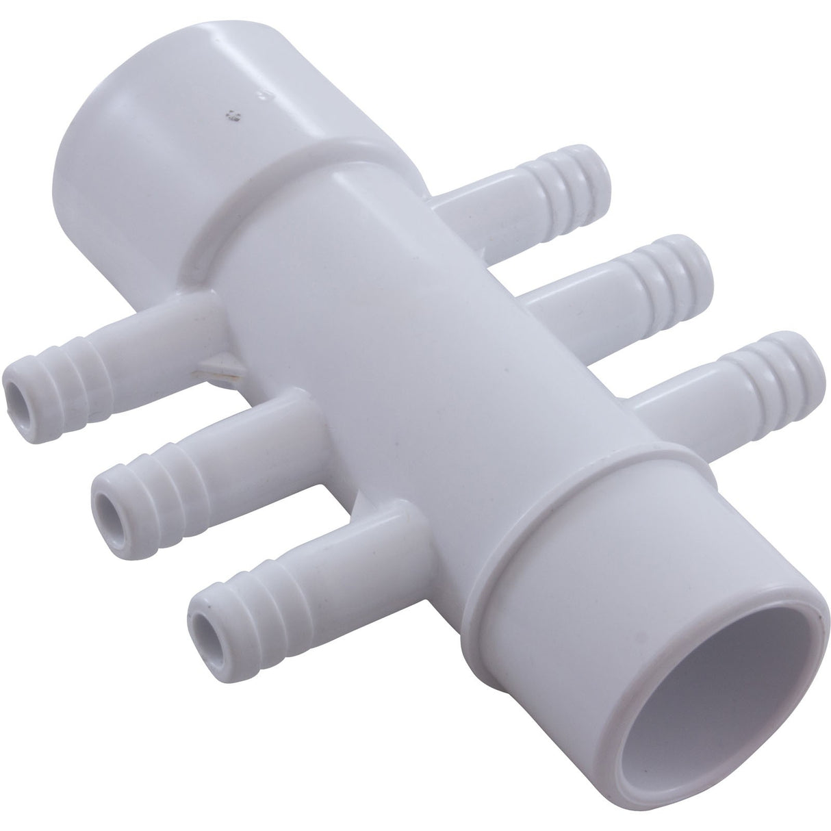 Manifold, 3/8" Barb, 6 Port, Flow Thru, 1" Slip x 1" Spigot : 672 - 3900 - Waterway Plastics - 806105119544 - All Pool Parts
