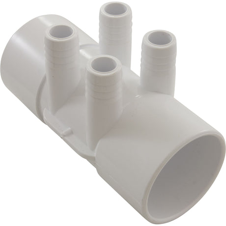 Manifold, 3/4" Barb, 4 Port, Flow Thru, 2" Slip x 2" Slip : 672 - 7110 - Waterway Plastics - 806105121226 - All Pool Parts
