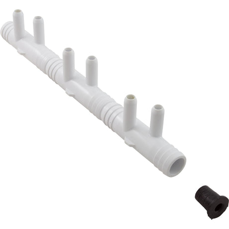 Manifold, 3/8"sb, 6 Port, Flow Thru, 3/4"b x 3/4"b : 672 - 7190 - Waterway Plastics - 806105121301 - All Pool Parts
