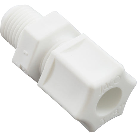 Compression Fitting, Generic, 1/4"mpt x 3/8" Tube, Plastic : - Generic -  - All Pool Parts
