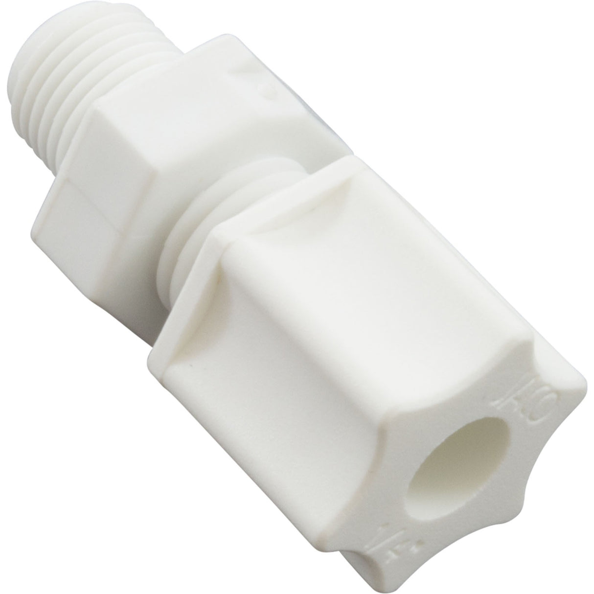 Compression Fitting, Generic, 1/8"mpt x 1/4" Tube, Plastic : - Generic -  - All Pool Parts