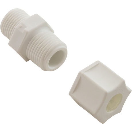 Compression Fitting, Generic, 3/8"mpt x 3/8" Tube, Plastic : - Generic -  - All Pool Parts