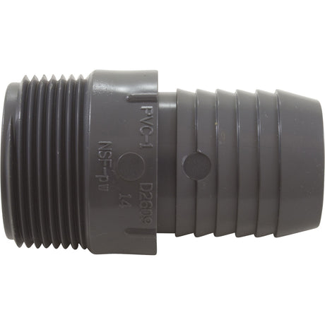 Barb Adapter, Lasco, 1 - 1/4"mpt x 1 - 1/4"b, Hose, PVC : 1436012 - Lasco -  - All Pool Parts