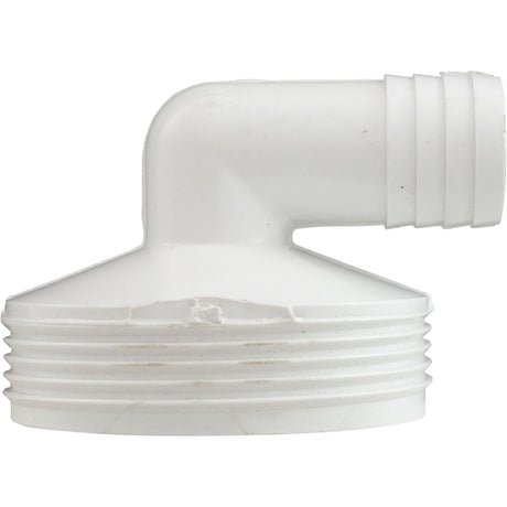 Tailpiece, Heater, 2" Male Buttress Thread x 1" 90 Deg Barb : 42 - 2387 - K - HydroQuip -  - All Pool Parts