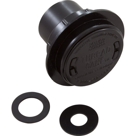Return Fitting/Inlet, Zodiac ThreadCare, 1.5" and 1", Black : 3 - 3 - 112 - Zodiac - 738919034860 - All Pool Parts