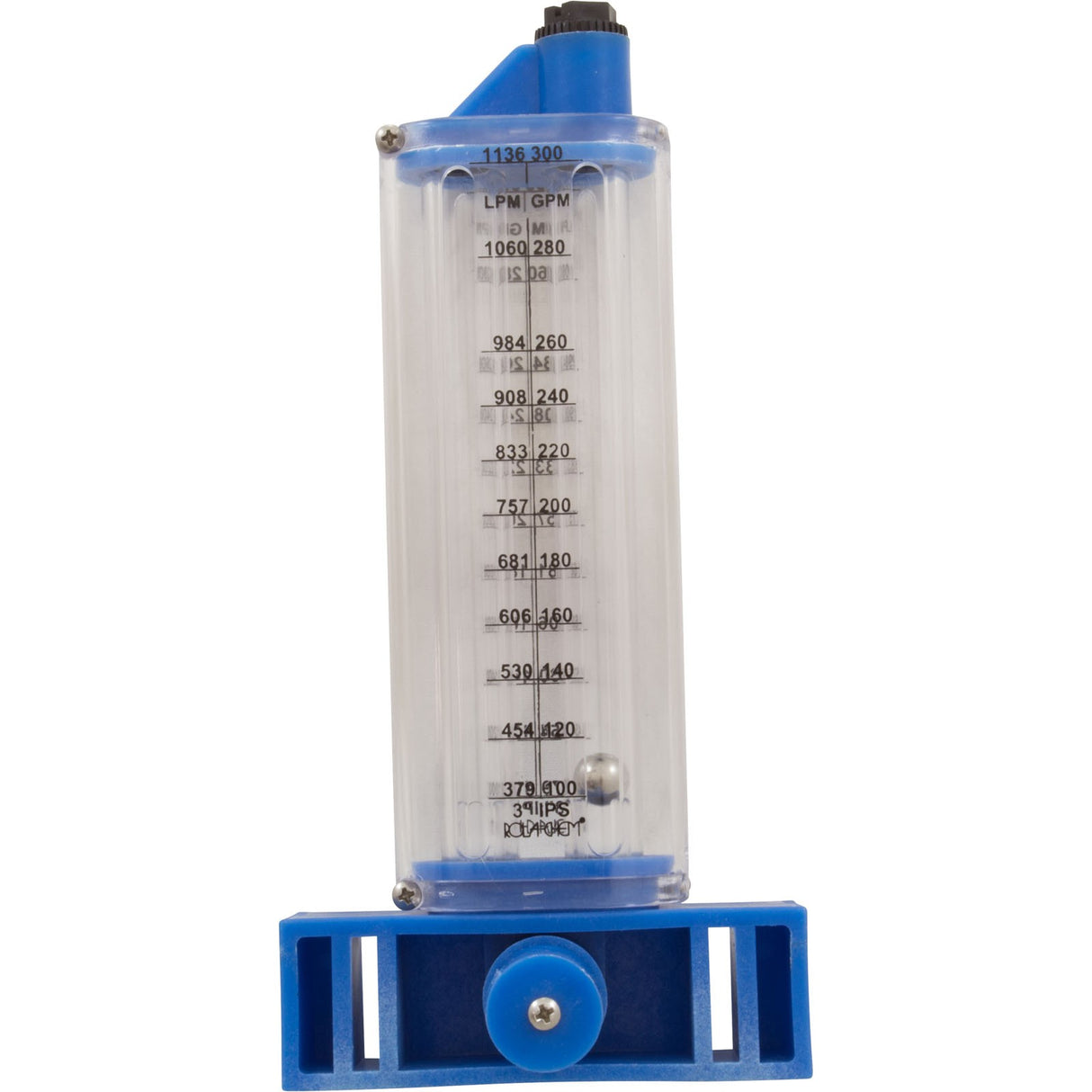 Flow Meter, 3" PVC, Vertical Mount 80 - 300GPM/303 - 1136LPM : 570371V - Rola - Chem/Paradise Industries - 757706000802 - All Pool Parts