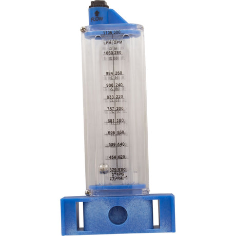 Flow Meter, 3" PVC, Vertical Mount 80 - 300GPM/303 - 1136LPM : 570371V - Rola - Chem/Paradise Industries - 757706000802 - All Pool Parts