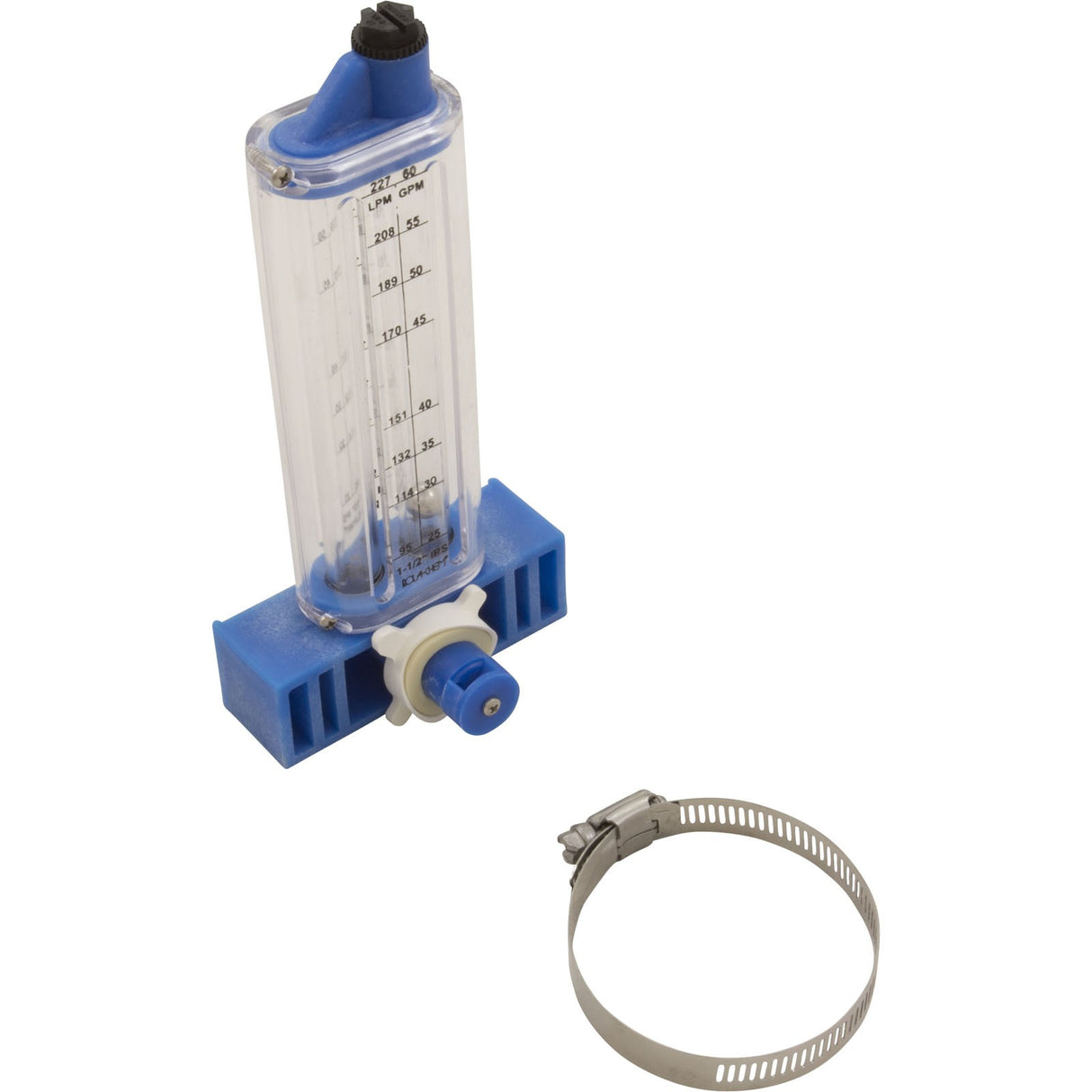 Flowmeter, Rola - Chem Vertical Mount, 1 - 1/2" PVC, 25 - 60 GPM : 570341V - Rola - Chem/Paradise Industries - 757706000628 - All Pool Parts