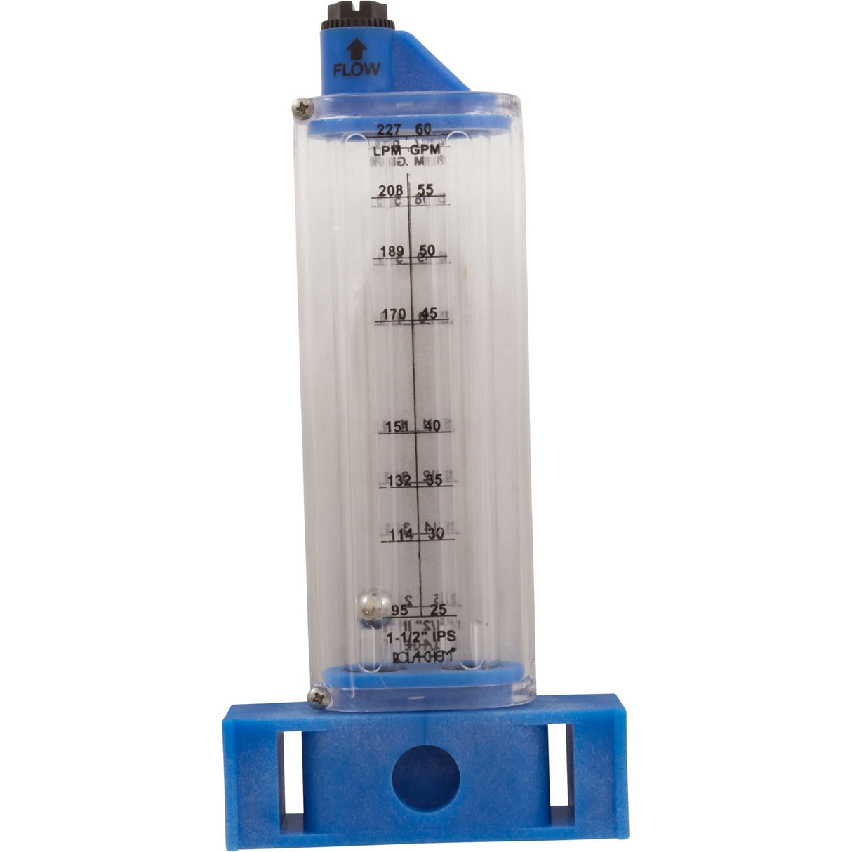 Flowmeter, Rola - Chem Vertical Mount, 1 - 1/2" PVC, 25 - 60 GPM : 570341V - Rola - Chem/Paradise Industries - 757706000628 - All Pool Parts