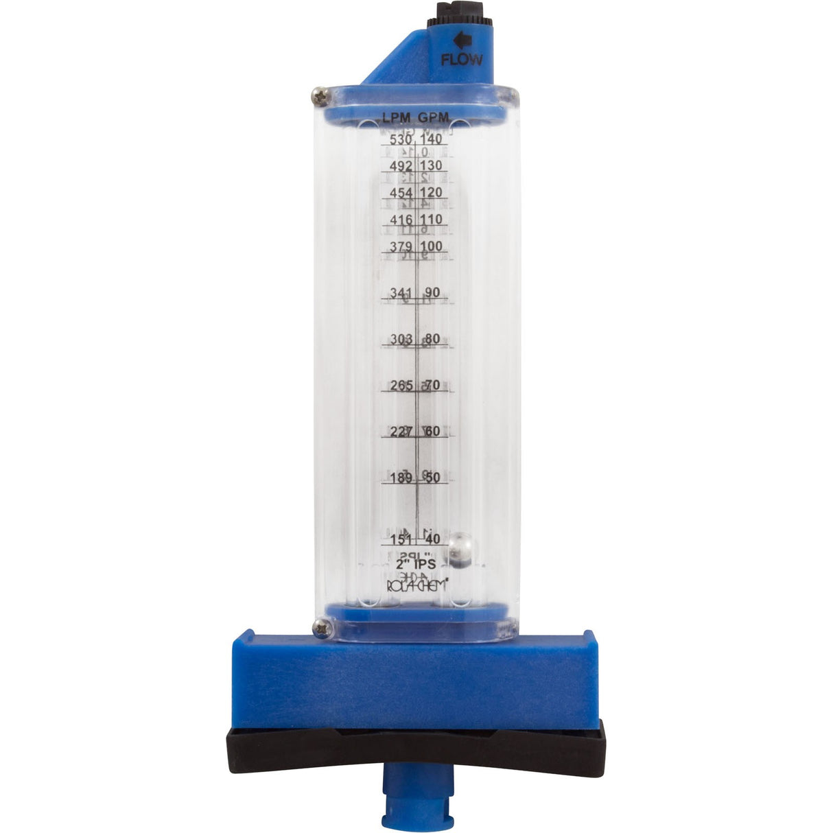 Flowmeter, Rola - Chem Top Mount, 2" PVC, 30 - 150 GPM : 570351T - Rola - Chem/Paradise Industries - 757706000673 - All Pool Parts