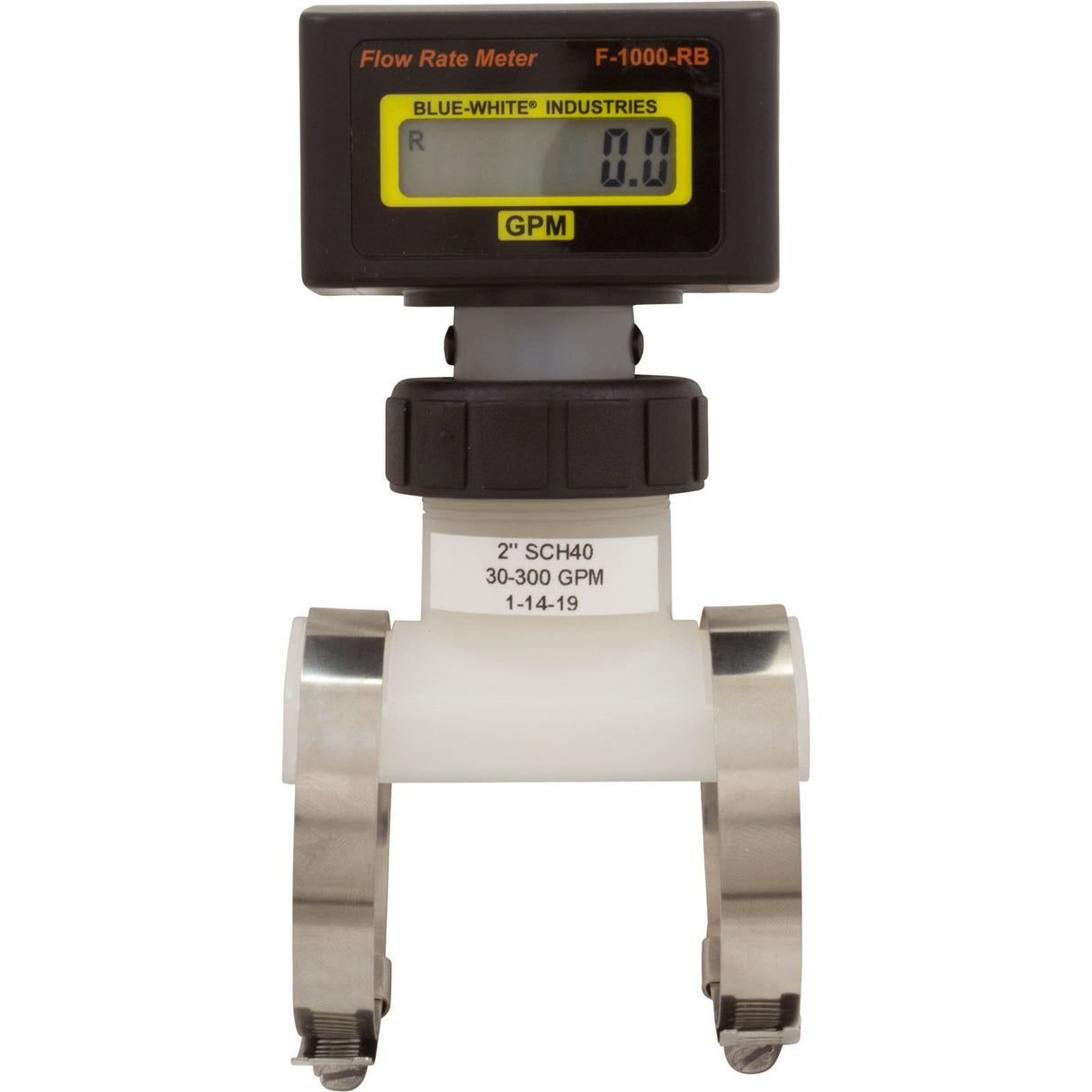 Flow Meter, Blue - White, F - 1000, Digital, 2" PVC, 30 - 300 gpm : RB - 200S4 - GPM1 - Blue - White Industries, Ltd -  - All Pool Parts