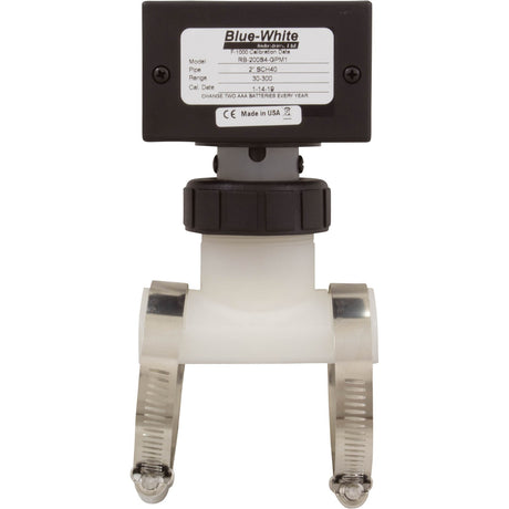 Flow Meter, Blue - White, F - 1000, Digital, 2" PVC, 30 - 300 gpm : RB - 200S4 - GPM1 - Blue - White Industries, Ltd -  - All Pool Parts