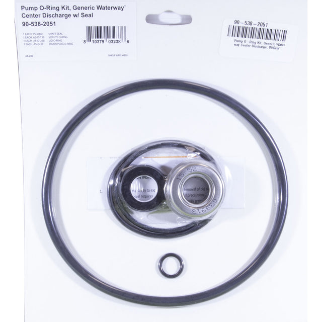 Pump O - Ring Kit, Generic Waterway Center Discharge, W/Seal : - Generic - 810379032386 - All Pool Parts