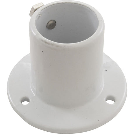 Deck Flange, Perma Cast, For Ladder, 1 - 1/2", White/Aluminum : PF - 2115 - L - Perma - Cast LLC -  - All Pool Parts